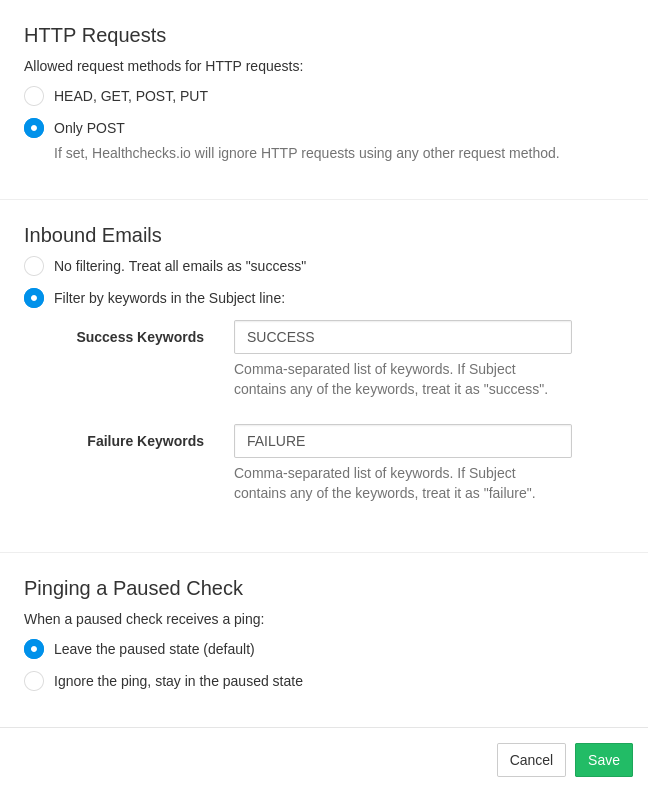 Setting filtering rules